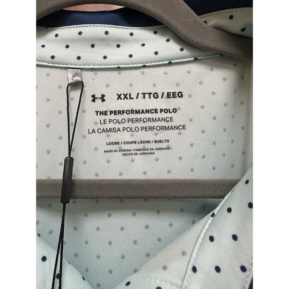 Under Armour Golf Men's UA Performance 3.0 Dot Printed Polo Shirt Size 2XL NWT - Picture 4 of 11